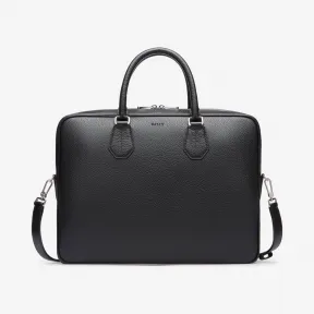 巴利/Bally 黑色粒面皮革商务包 6207733