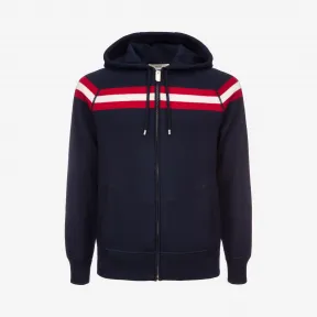 巴利/Bally 墨蓝色纯棉针织连帽衫 6217304