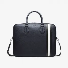 巴利/Bally 墨蓝色粒面皮革商务包 6218267