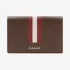 巴利/Bally 咖啡棕压纹牛皮卡片夹 6221815