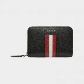 巴利/Bally 男士黑色 Tivy 皮革零钱包 6221823