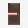 巴利/Bally 咖啡棕压纹牛皮长款钱夹 6221864