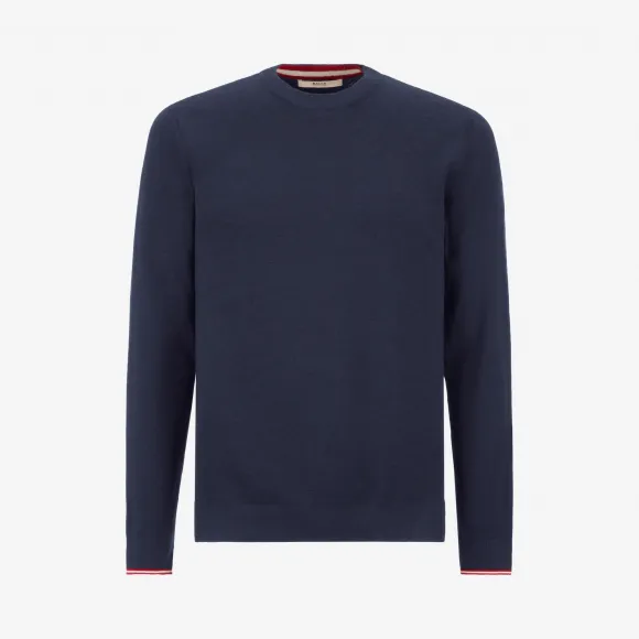 巴利/Bally 海军蓝羊毛针织套衫 6223458