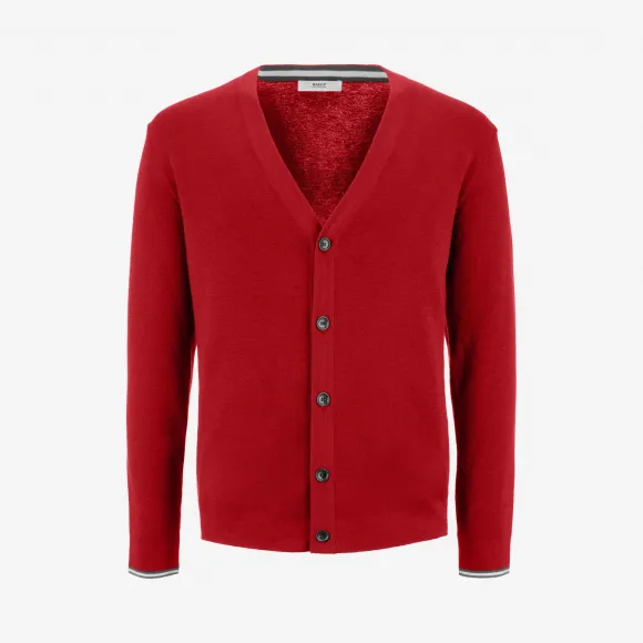 巴利/Bally  Bally 红羊毛针织开襟衫 6223462