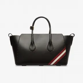 巴利/Bally 中号黑色纯色小牛皮手柄包 6224543