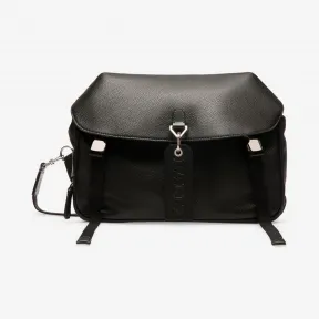 巴利/Bally 黑色粒面牛皮邮差包 6226328