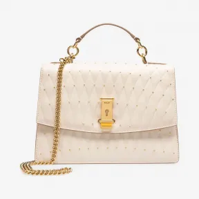 巴利/Bally 骨白色绗缝小牛皮小号手柄包 6227150