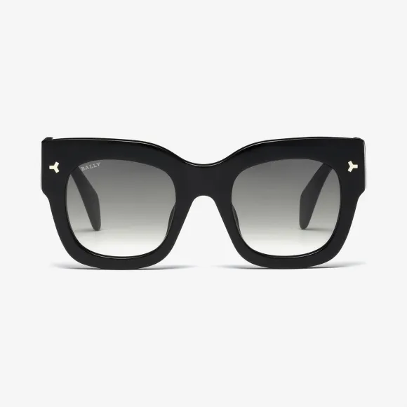 巴利/Bally 通用版亮黑色拼渐变烟灰色太阳镜 6227905