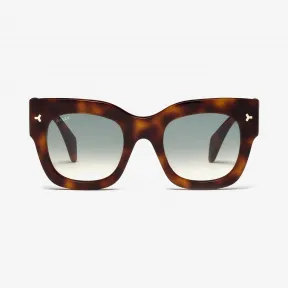 巴利/Bally 通用版深雪茄色拼青绿色太阳镜 6227906