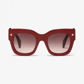 巴利/Bally 通用版亮红色拼渐变棕色太阳镜 6227907