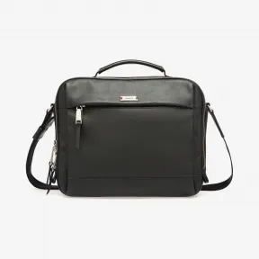 巴利/Bally 黑色涂层棉和小牛皮混纺记者包 6227993