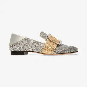 巴利/Bally 银色闪亮涂层皮革便鞋 6228046