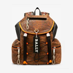 巴利/Bally 棕色羔羊皮双肩包 6228636