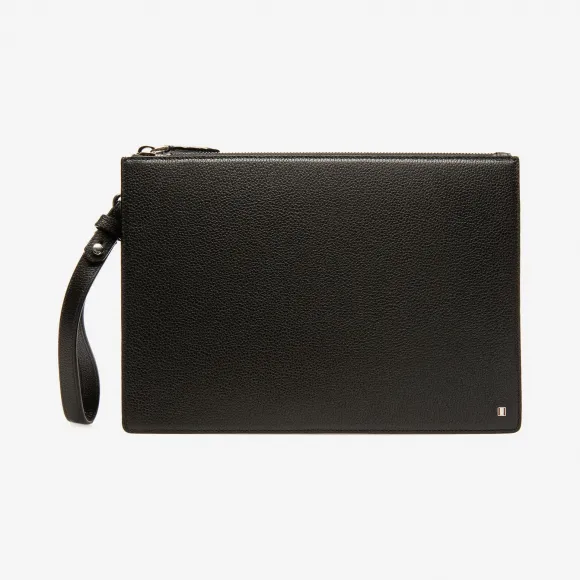 巴利/Bally 黑色皮革随身包 6228955