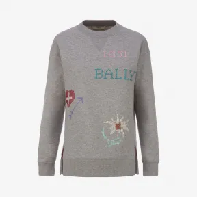 巴利/Bally 麻灰色混纺棉运动衫 6229233