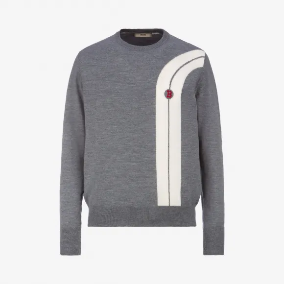 巴利/Bally 麻灰色羊毛衫 6229280