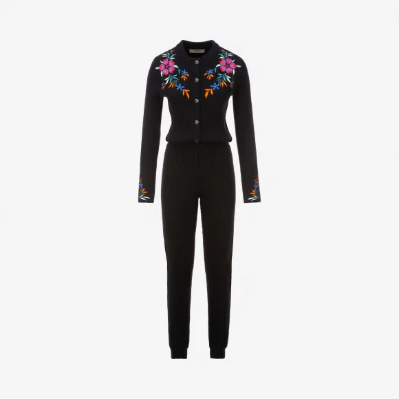 巴利/Bally 黑色羊毛羊绒混纺连体裤 6229297