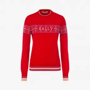 巴利/Bally 亮红色羊毛衫 6229306