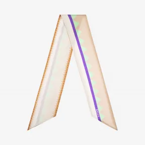 巴利/Bally 黑色拼多重古铜色真丝长条围巾 6229332