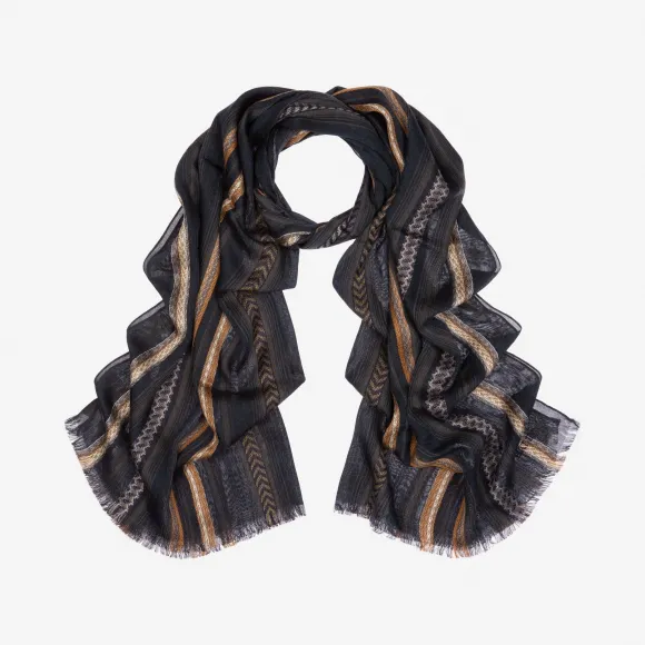 巴利/Bally 多重海蓝色羊毛和人造丝围巾 6229473