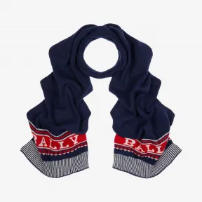 巴利/Bally 灰海蓝羊毛围巾 6229502