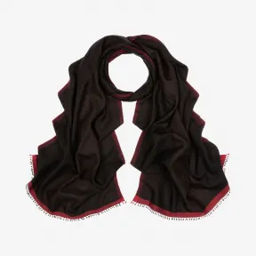 巴利/Bally 墨蓝色丝绸羊毛混纺围巾 6229507