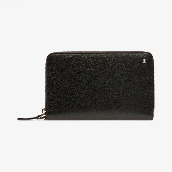 巴利/Bally 黑色压纹牛皮手机包 6230616