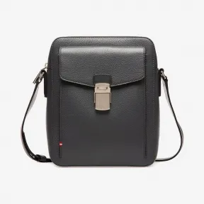 巴利/Bally 男士烟灰色压纹牛皮斜挎包 6230944