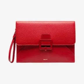 巴利/Bally 女士红色粒面牛皮钱夹 6230956