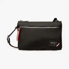 巴利/Bally 男士黑色高科技尼龙斜挎包 6231812