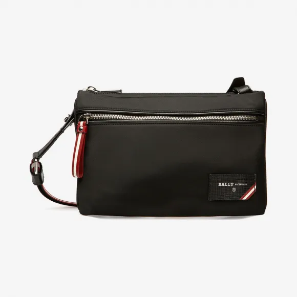 巴利/Bally 男士黑色高科技尼龙斜挎包 6231812