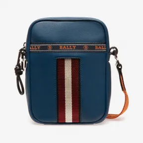 巴利/Bally 男士蓝色纯色牛皮斜挎包 6231823