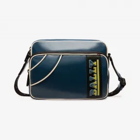 巴利/Bally 男士蓝色纯色小牛皮斜挎包 6231845