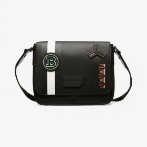 巴利/Bally 男士黑色防水帆布邮差包 6231856
