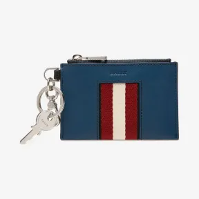 巴利/Bally 男士蓝色纯色牛皮钥匙包 6231995