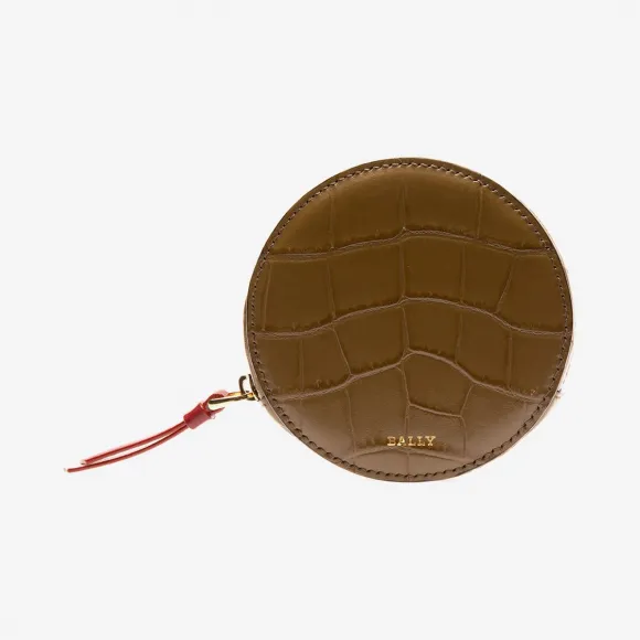 巴利/Bally 女士棕色压纹小牛皮收纳包 6233014