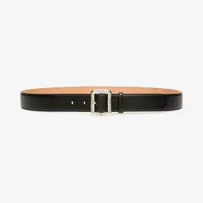 巴利/Bally 35 毫米黑色皮革固定长度腰带 6233236