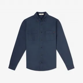 巴利/Bally 男士海军蓝棉氨纶混纺衬衫 6233526