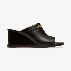 巴利/Bally 黑色皮革坡跟鞋 6234219