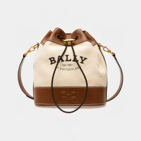 巴利/Bally 女士自然色 Cleoh 织物水桶包 6236823