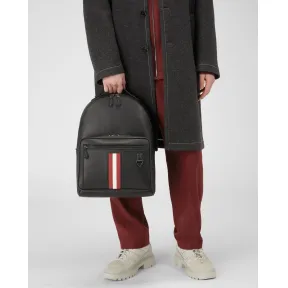 巴利/Bally 男士黑色 Mavrick 再生皮革背包 6238747