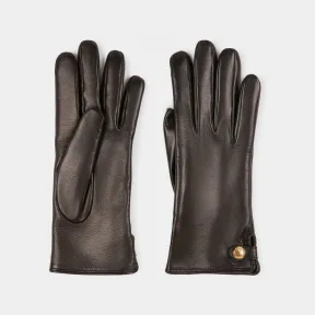 巴利/Bally 女士黑色棉质金属细节手套 6240240