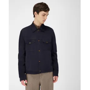 巴利/Bally 男士海军蓝皮衬衫 6300936