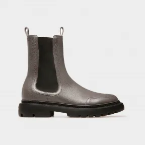 巴利/Bally Ginny 平底灰色皮靴 6301644