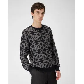 巴利/Bally 海军蓝羊毛圆领衫 6302031