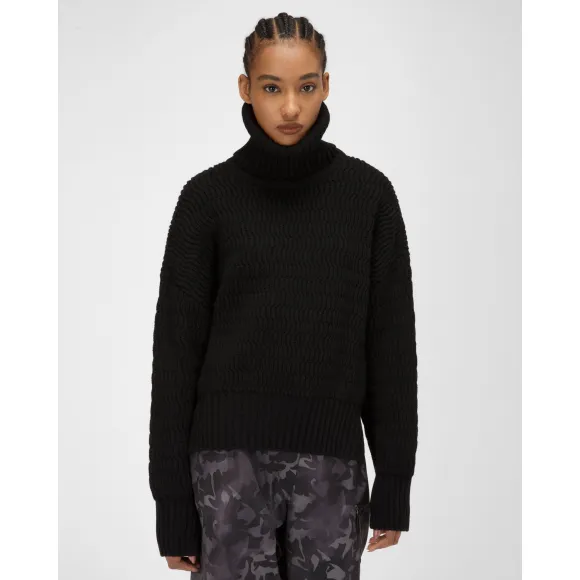 巴利/Bally 女式黑色羊毛和羊绒高领毛衣 6302179