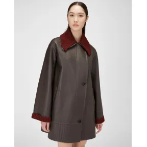 巴利/Bally 女式乌木棕色皮大衣 6302190