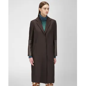 巴利/Bally 女式乌木棕色羊毛 & 棉质大衣 6302207