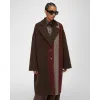 巴利/Bally 女式乌木棕色羊毛混纺大衣 6302209