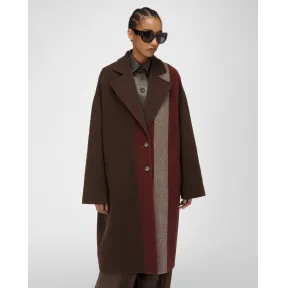 巴利/Bally 女式乌木棕色羊毛混纺大衣 6302209